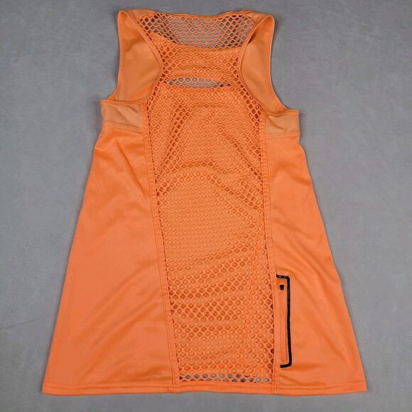 Adidas Womens Climacool Orange Razor Back Tank Top Zip Pocket Size X Small - Picture 3 of 7